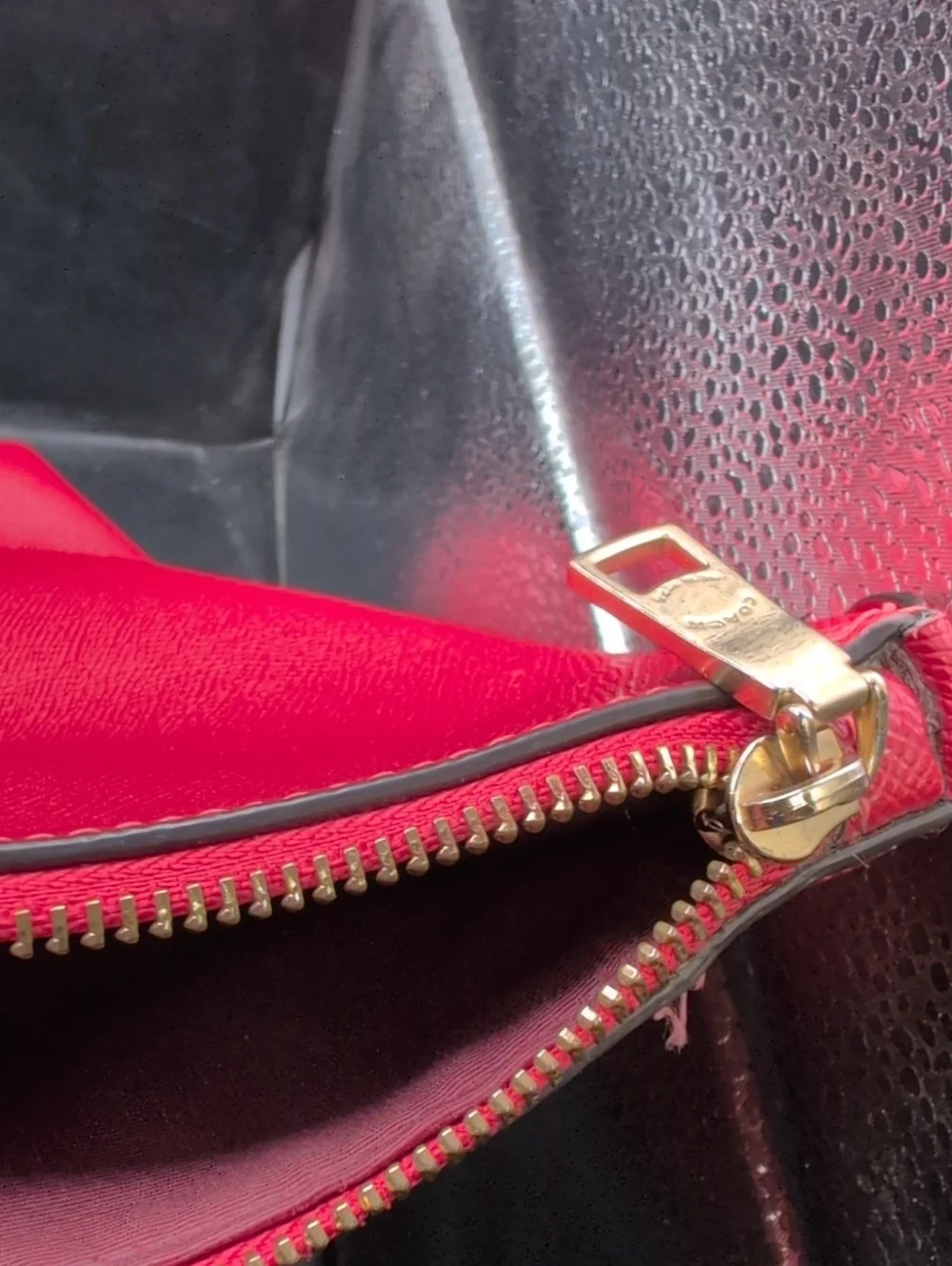 Coach tote bag Crossgrain Leather Gallery Tote.  Red.  retail $350